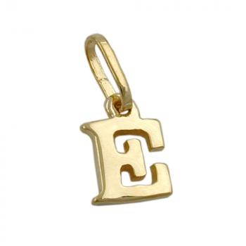 Anhänger Buchstabe E glänzend 9Kt GOLD 8x5,5mm